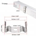 Uxcell T4 Clips Bracket Hanger For Led Light Tube Fluorescent Fixture Stainless Steel Pack Of 10