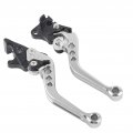 Aluminum Alloy Short Brake Levers For Grom Msx125 2014-2019 Cbr250r 2011-2013 Cbr300r Cb300f Fa Silver White 