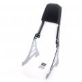 Httmt Mt146- Motorcycle Chrome Backrest Sissy Bar With Leather Pad Compatible 1995-2003 H-d Sportster 883 Xl883 1200 Xl1200