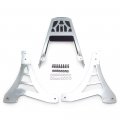 Httmt Mt146- Motorcycle Chrome Backrest Sissy Bar With Leather Pad Compatible 1995-2003 H-d Sportster 883 Xl883 1200 Xl1200