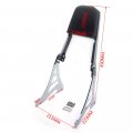Httmt Mt146- Motorcycle Chrome Backrest Sissy Bar With Leather Pad Compatible 1995-2003 H-d Sportster 883 Xl883 1200 Xl1200