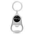 Dodge Srt Hellcat Black Logo Chrome Finish Flat Bottle Opener Metal Key Chain 