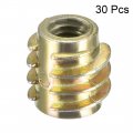 Uxcell Furniture Threaded Insert Nuts Zinc Alloy Hex-flush M4 Internal Threads 8mm Length 30pcs