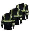 Suni Apparel High Visibility Shirts For Men Long Sleeve Construction Hi Vis Reflective Safety Yellow Orange Xxl Black 