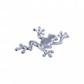 Frog Emblem 3d Metal Car Badge Motorcycles Side Fender Rear Styling Animal Silver