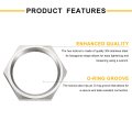 3pcs Cast Pipe Fitting Hex Locknut 304 Stainless Steel Lock Nut Npt1 Female Thread For Plumbing Fixed Water Broom And