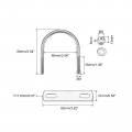 Uxcell Round U-bolts 65mm 2 56 Inner Width 90mm Length M8 304 Stainless Steel U Clamp Bolt With Nuts Washers And Plates For