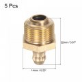 Uxcell Brass Straight Grease Fitting M14 X 1mm Thread Hydraulic Accessories 5pcs
