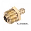 Uxcell Brass Straight Grease Fitting M14 X 1mm Thread Hydraulic Accessories 5pcs