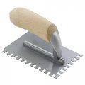 Kraft Tool St392 1 4 X3 16 Sawtooth V-notched Mini Trowel 6-1 2 X4 W Wood Handle 
