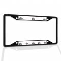 Fastasticdeals Metal Insert License Plate Frame M1 Abrams Tank Weatherproof Car Accessories Black 4 Holes Solid 