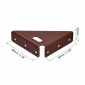 2pcs Angle Corner Brackets 86mm X Cold Rolled Steel Braces Joining Support With Screws For Desk Bed Edge Brown