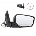 Ocpty Black Right Side Mirror Fit For 2013-2017 Honda Accord Smooth Glass Manual Folding Convex