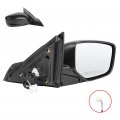Ocpty Black Right Side Mirror Fit For 2013-2017 Honda Accord Smooth Glass Manual Folding Convex