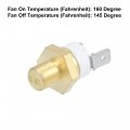 X Autohaux Universal Automotive Radiator Engine Cooling Fan Temperature Thermo Sensor Switch 1 8 Npt 145-160 Degrees On 124 Off