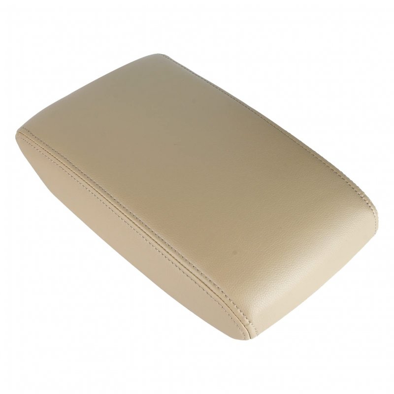 Leather Center Console Armrest Lid Kit For 2008 2009 2010 2011 2012 2013 2014 Toyota Highlander Beige Microfiber And Abs Base