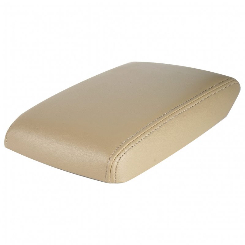 Leather Center Console Armrest Lid Kit For 2008 2009 2010 2011 2012 2013 2014 Toyota Highlander Beige Microfiber And Abs Base