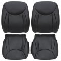 Front Driver And Passenger Side Bottom Top Back Replacement Seat Covers Black Perforated Microfiber Leather For Lexus Ls430 