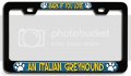 Bark If You Love An Italian Greyhound Dogs Pets 3d Metal License Plate Frame Universal Fit For Auto Suv Truck Tag Holder 12 X 6 