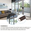 Uxcell Door Frame Weather Stripping 11ft Long 0 35 Wide Self Adhesive Foam Window Seal Soundproof Flexible And Strip Brown