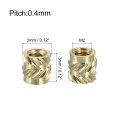 Knurled Insert Nuts 100pcs M2 X 3mm L Od 3d Printing Brass Female Threadeds Heat Set Insert Embedment