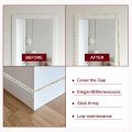 Uxcell Flexible Wall Trim Molding 0 4 X 16 Ft Peel And Stick Edge Waterproof For Home Decor On The Cabinet Mirror Frame Diy