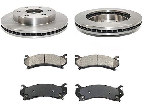 Front Semi Metallic Brake Pad And Rotor Kit For 2001 To 2006 Chevy Tahoe 2000 With Rear Disc Brakes