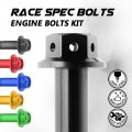 Autobahn88 Motorcycle Engine Bolt Dress-up Kit Compatible With Suzuki Sv650s 2003-2017 Black Set Of 24
