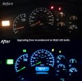 Wljh Ice Blue Instrument Cluster Panel Gauge Speedo Tach Warning Bulb Led Dash Lights Kit For 1984-1993 E30 325i 318i 325e