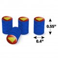 Superman Cape Logo Tire Rim Wheel Aluminum Valve Stem Caps