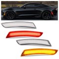 Hecasa Led Side Marker Light For 2014-2024 Chevy Chevrolet Camaro Ls Lt Ss Zl1 Cadillac Cts Ats Parking Lamps Front Amber Rear 
