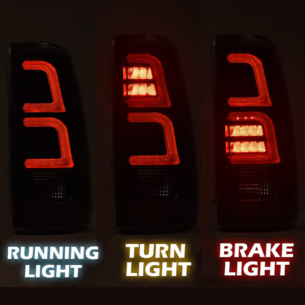 Led Tail Light Assembly Rear Brake Lamp For Chevy Silverado Gmc 1999 2000 2001 2002 1500 2500 3500 Hd Clear Lens Gm2800186