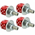 Abfer Car License Plate Frames Bolt Dice Shapes 4pcs Anti Theft Screws Bolt Kit Fit Most Vehicle Trucks Motorcycles Red 