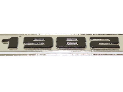 1981 Corvette License Plate Frame Chrome Die Cast Metal With Raised Black Letters And Top Screw Mount 103002-81