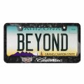 Ipick Image For Cadillac Crest Logo Real Black Forged Carbon Fiber License Plate Frame