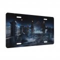 License Plate 6x12 Inches Halloween Graveyard Cemetery Front Durable Automotive Metal Car Tag For Vehicle Sedan Suv
