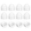 12pcs Hex Nut Cover M3x6x9mm Plastic Dome Protection Cap Screws Bolt Covers For Indoor Outdoor Furniture Automotive Bolts 