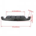 Rear Lower Diffuser Lip Bumper For 2016 2018 Nissan Altima Carbon Fiber Style Abs Model Go-1238