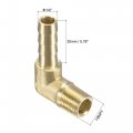 Uxcell Brass Hose Barb Fitting Elbow 1 4 Inch X 8 Npt Male Thread Right Angle Pipe Connector Pack Of 2
