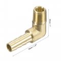 Uxcell Brass Hose Barb Fitting Elbow 1 4 Inch X 8 Npt Male Thread Right Angle Pipe Connector Pack Of 2