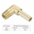 Uxcell Brass Hose Barb Fitting Elbow 1 4 Inch X 8 Npt Male Thread Right Angle Pipe Connector Pack Of 2