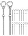 Threaded Eyebolts 20 Pack 3 8 X 6 Long Stainless Steel Marine Grade Shoulder Eye Bolt