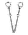 Threaded Eyebolts 20 Pack 3 8 X 6 Long Stainless Steel Marine Grade Shoulder Eye Bolt