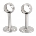 Uxcell 25mm Dia Screw Fixing Wardrobe Rail End Center Socket Support 4pcs