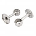 Uxcell 25mm Dia Screw Fixing Wardrobe Rail End Center Socket Support 4pcs