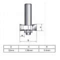 Uxcell 1 4 Shank T Slot Router Bit 5 32 Cutting Depth 2 Flutes Carbideipped T Track Cutter With Bearing Gray