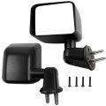 Left And Right Side View Mirrors For 2007 2017 Jeep Wrangler Manual Adjustment Folding Non Heated Black 