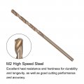 Uxcell 12pcs Jobber Drill Bits 2mm 0 079 Black Nitride Gold Titanium Coated M2 High Speed Steel Hss Twist For Stainless