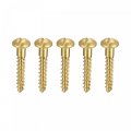 Uxcell Wood Screws M3 5 X 20mm Slotted Round Head Brass Self-tapping Screw 100 Pcs