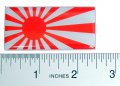 2 X Pair Set Of Japan Rising Sun Flag Japanese National Nisshoki Hinomaru Aluminum Emblem Badge Nameplate Decal Disk Rare For